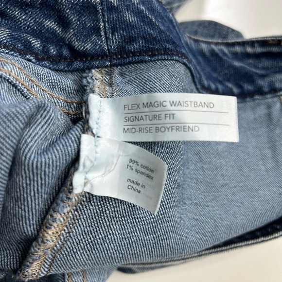 Lane Bryant Flex magic waistband signature fit mid rise boyfriend Acid Wash - Picture 7 of 8